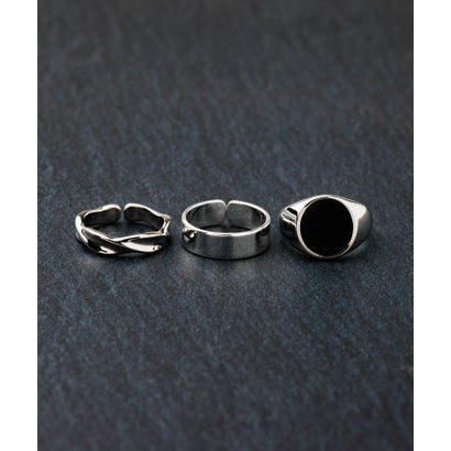リバランス REBALANCE メンズリング 3点セット【サイズ調整可能】 (T)