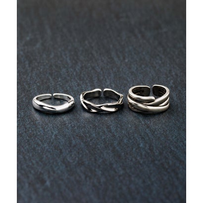 リバランス REBALANCE メンズリング 3点セット【サイズ調整可能】 (U)