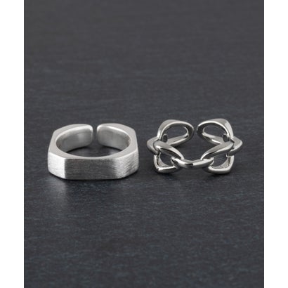 リバランス REBALANCE メンズリング2点セット サイズ調整可能 （X）