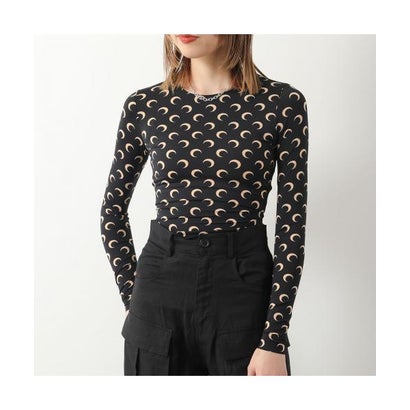 マリーン セル MARINE SERRE Marine Serre カットソー WTS006 CJER0001 （IT99/INVERSE-TAN）(4)