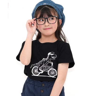 コドモフク ビー 子供服Bee プリントTシャツ （ダイナソーサイクリング×黒）