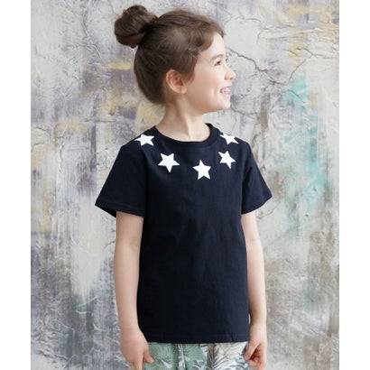 コドモフク ビー 子供服Bee プリントTシャツ （ラウンドスター×黒地）