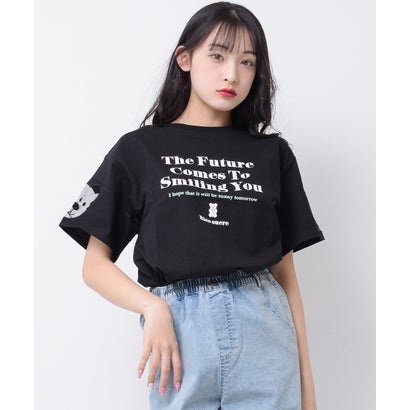 リコ シュクレ RiCO SUCRE 袖ベアーチュールTシャツ （ブラック）