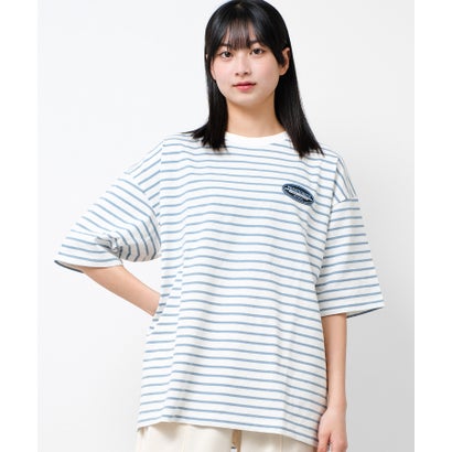 PORTER - リコ シュクレ RiCO SUCRE ビッグボーダーハーフスリーブTシャツ （サックスブルー）