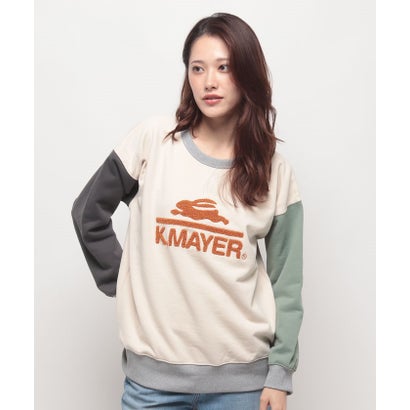クリフ メイヤー KRIFF MAYER 【レディース】裏起毛ユルクルー(サガラ刺繍) (MULTI-COL) クリフ メイヤー KRIFF MAYER 【レディース】裏起毛ユルクルー(サガラ刺繍) (MULTI-COL)