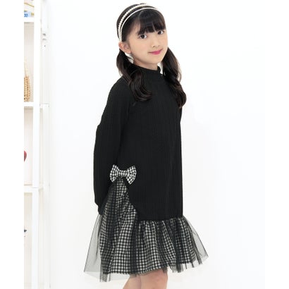 Rakuten - コドモフク ビー 子供服Bee 異素材切り替えワンピース