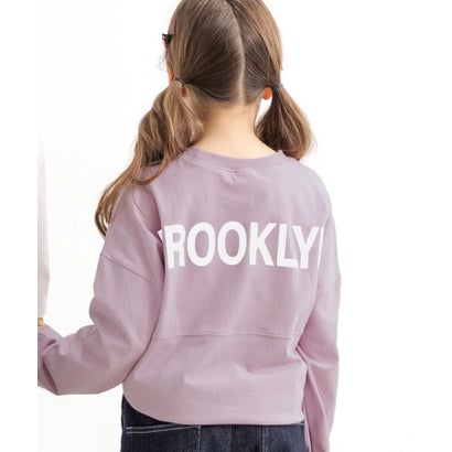 コドモフク ビー 子供服Bee バックロゴTシャツ （くすみラベンダー地）