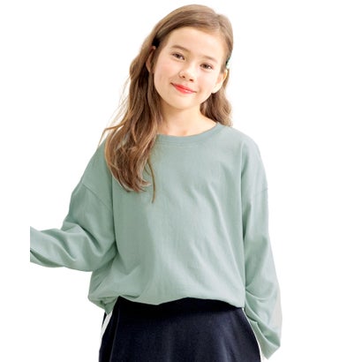 Plain - コドモフク ビー 子供服Bee 長袖Tシャツ （アッシュミント地）