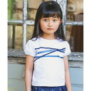 ベベ BeBe リボンプリントTシャツ(90~150cm) (ホワイト)