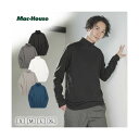 マックハウス Mac-House NAVY ネイビー スムースタートルネックロングスリーブTシャツ QMH/03868FW (ブラック)(4)