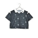 ジディー ZIDDY 【 ニコ☆プチ 掲載 】ニュースペーパー柄カットTシャツ(130~160cm) (ブラック系)