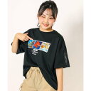 ジディー ZIDDY フォトプリントBIGTシャツ (130~160cm) (ブラック)