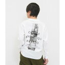 グラソス GLAZOS スリースクエアバックフォト長袖Tシャツ (シロ)