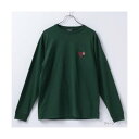 マックハウス Mac-House TーGRAPHICS ティーグラフィックス ワンポイント刺繍長袖Tシャツ MC23ー594ー31T (グリーン)