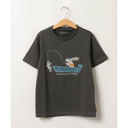 クリフ メイヤー KRIFF MAYER ロゴプリント半袖T(釣り)（130～170cm） （CHARCOAL）