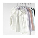 ブランシェス branshes 【WEB限定/DRC/やわらか天竺】前後2WAYフリル襟長袖Tシャツ (2)