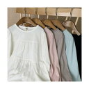 ブランシェス branshes 【WEB限定/DRC/やわらか天竺】ティアード切替長袖Tシャツ (オフホワイト)