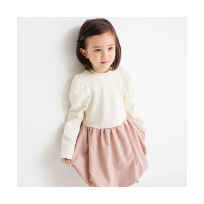 ブランシェス BRANSHES ドッキングバルーンスカートワンピース （アイボリー）