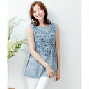 ジャイロ JAYRO 切替レースペプラムチュニック (ブルー)