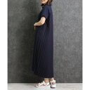 マーサ MARTHA バックプリーツポロワンピース (ネイビー)