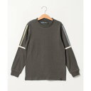 クリフ メイヤー KRIFF MAYER シャリ天ラインロンTシャツ (120~170cm) (CHARCOAL)