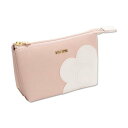 マリークワント MARY QUANT シュリンクデイジーパッチ 3ポケットポーチ (ピンク)