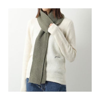 ガニー GANNI GANNI マフラー Light Structured Rib Knit Thin Scarf (A5358/804/DustyOlive) ガニー GANNI GANNI マフラー Light Structured Rib Knit Thin Scarf (A5358/804/DustyOlive)