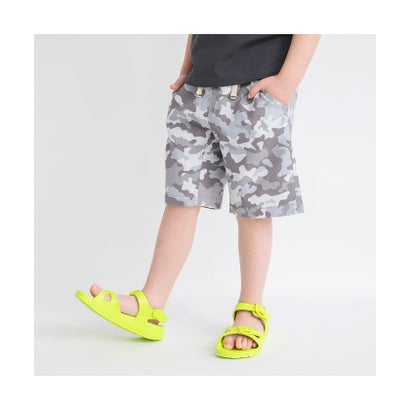 ブランシェス branshes 【爽パン / 綿100％】パナマ織り総柄ハーフパンツ （グレー）