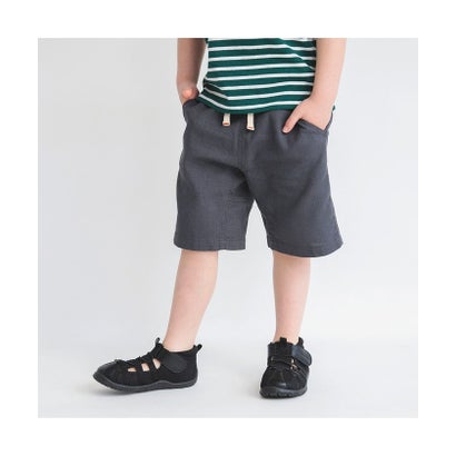 ブランシェス branshes 【爽パン / 綿100％】パナマ織りカラーハーフパンツ （チャコールグレー）