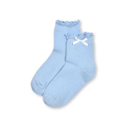 ベベ BeBe メロウフリルクルーソックス(11~24cm) (ブルー) ベベ BeBe メロウフリルクルーソックス(11~24cm) (ブルー)