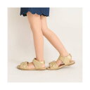ブランシェス branshes フラワーモチーフサンダル (ゴールド)