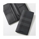 バーバリー BURBERRY BURBERRY 二つ折り長財布 MS CAVENDISH BRT 8070199 (A1208/CHARCOAL)