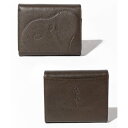 スヌーピーレザーコレクション SNOOPY Leather Collection スヌーピー/SNOOPY/ピーナッツ/PEANUTS/二つ折れ (ブラウン)(4)