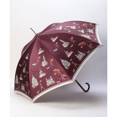 アクアスキュータム Aquascutum Aquascutum(アクアスキュータム) ロンドンガール柄 雨傘(長傘) (ワイン)