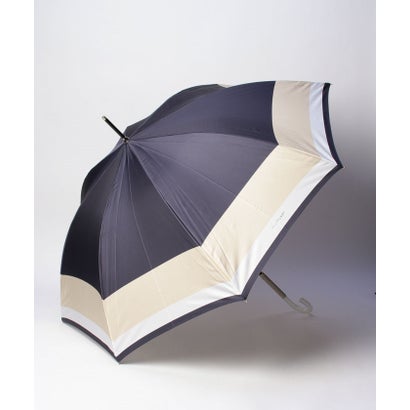 ジル スチュアート JILL STUART JILL STUART ジル スチュアート バイカラー柄 ジャンプ式耐風雨傘(長傘) (ネイビー)