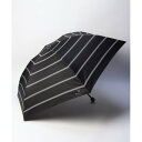 アクアスキュータム Aquascutum アクアスキュータム ボーダー柄 雨傘(折り畳み傘) (ブラック)