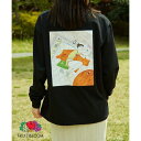 フルーツオブザルーム FRUIT OF THE LOOM ハローキティ×たなかみさき×Fruit of the Loomコラボ ロンT (ブラック)