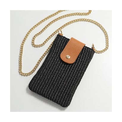 アンドレアカルドネ Andrea Cardone andrea cardone ショルダーバッグ m611 ラフィア×レザー （12/ブラック）