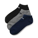フィラ FILA ロゴ アンクルソックス 3足組 メンズ (その他3)(4)