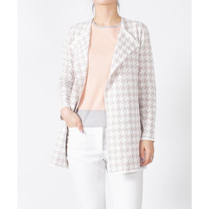 ジョコンダ ロイヤル JOCONDE ROYAL 千鳥柄ニットジャケット （ベージュ）