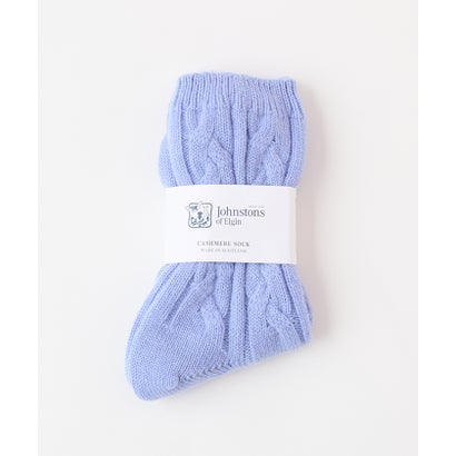 レリアン Leilian ニットソックス(23cm〜24cm)【JOHNSTONS】 (ライトブルー)
