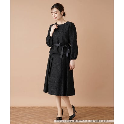 レリアン Leilian ブラウススーツ【セレモニー】 (ブラック)