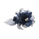 レリアン Leilian フラワーコサージュ (ネイビー)