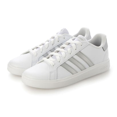 アディダス adidas GRANDCOURT 2.0K(アディダス グランドコート 2.0K) (フットウェアホワイト/マットシルバー/マットシルバー)