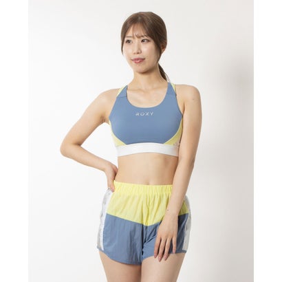 ロキシー ROXY レディース フィットネス スポーツブラ JUMP HIGH METALLIC BRA RBR244506 （ブルー）