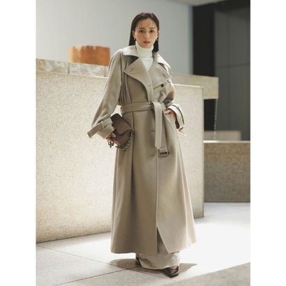 アニュアンス anuans ウールトレンチコート (GREY BEIGE)