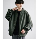 ロッキーモンロー Rocky Monroe MA-1 フライトジャケット ブルゾン メンズ ライトアウター ミリタリー オーバーサイズ バルーンスリーブ 撥水 DEWSPO デュスポ 13695 (カーキ)