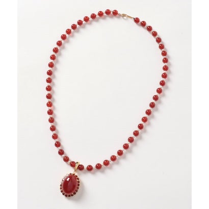 〈魅惑のイタリアン・レッド〉 赤メノウとガーネットの宝飾ネックレス