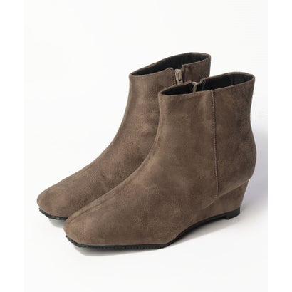 ノースデイト North Date 【CIRCLE/サークル】ふんわりインソールサイドファスナーウェッジブーツ （グレージュスエード）