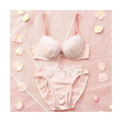 パリーゼ Palissee 【EFカップ】ノスタルジーフラワーレース 3/4カップブラ&ショーツ 【返品不可商品】 (ピンク)